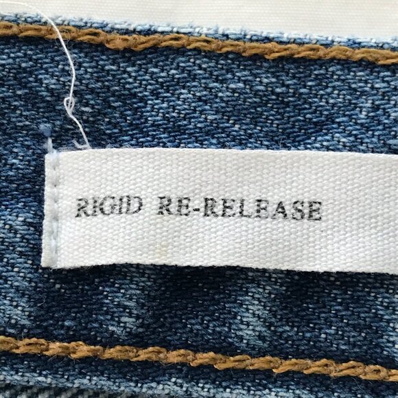 Frame Rigid Rerelease Le Original Skinny Jeans Women 25 Blue Raw Hem Button Fly - Picture 5 of 16
